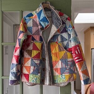 Colorful Patchwork Quilted Jacket vintage